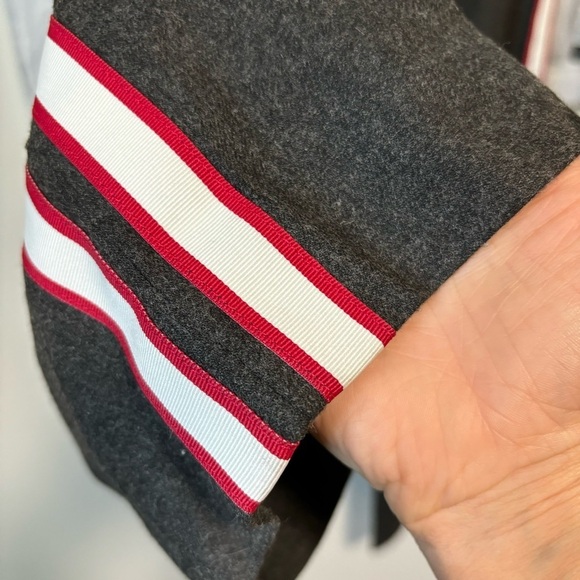 NEW Theory IWG Pull On Pant Charcoal Gray Wool Pacific Flannel Stripe Trouser S - Picture 4 of 7